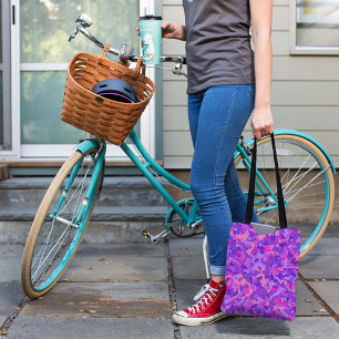 Tote bolsa de toalha de camo roxo