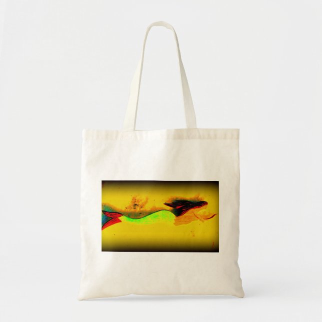 Tote bolsa de toalha de sereia de brunette (Frente)