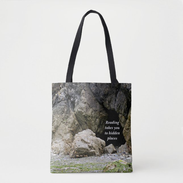 Tote Bolsa de totas de livro com linda cena de caverna  (Frente)