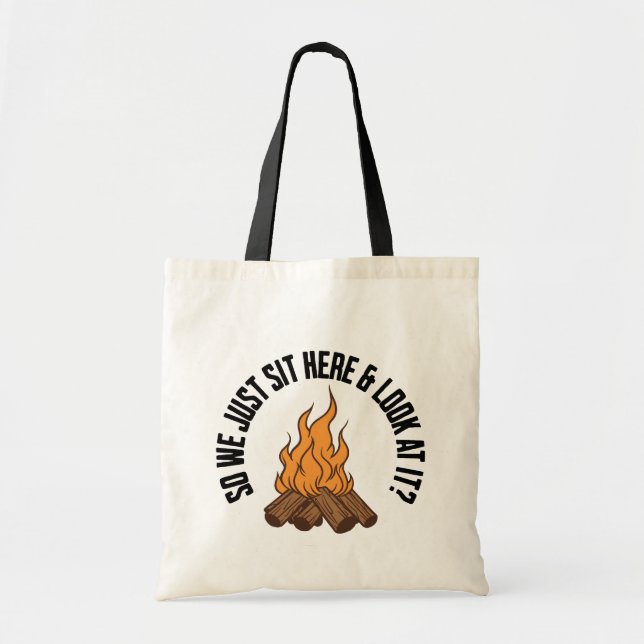 Tote Bolsa de Transporte de Fogueira de Cabana Presente (Frente)