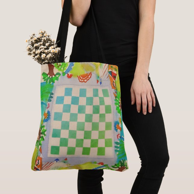 Tote Bolsa de Transporte de Tabuleiro de Jogo de Aquare (Close Up)
