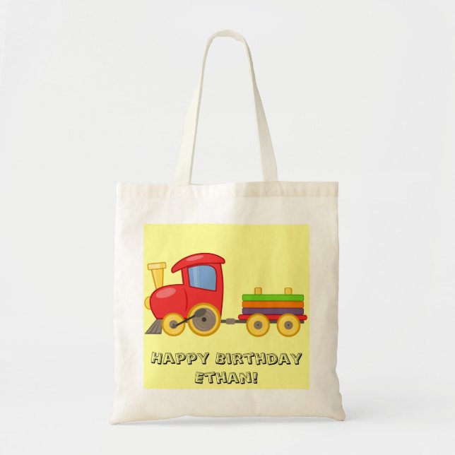 Tote Bolsa de Trem Personalizada para Crianças (Frente)