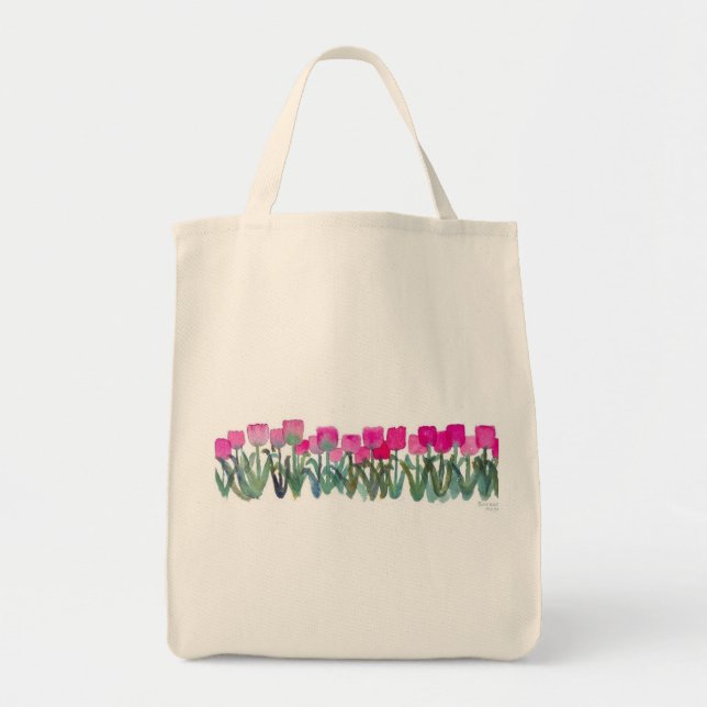 Tote Bolsa de Tulip Grove Rosa (Frente)