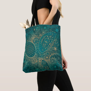 Tote Bolsa de turquesa étnica