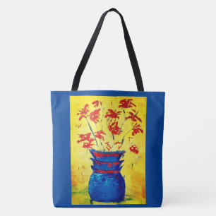 Tote Bolsa de Vaso Azul