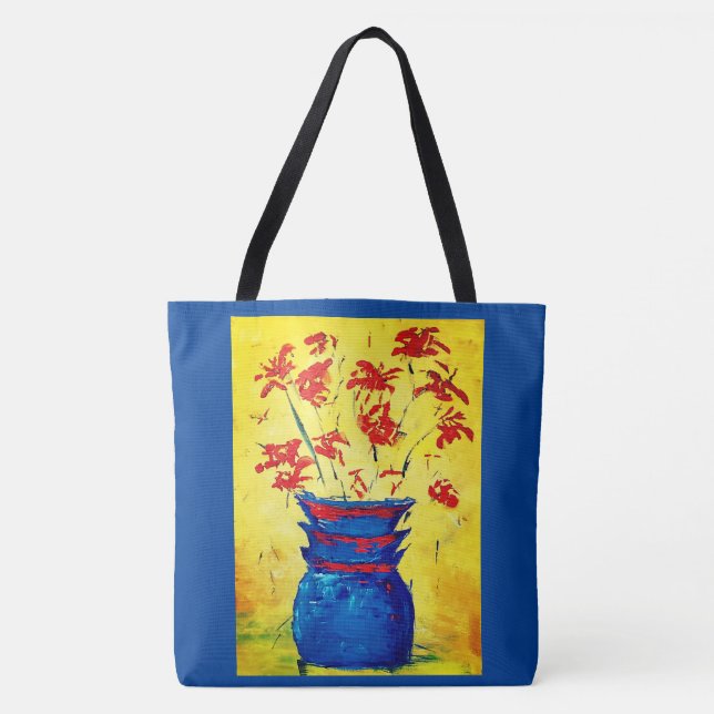 Tote Bolsa de Vaso Azul (Frente)