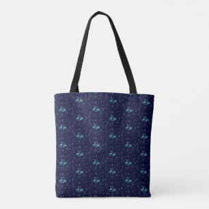 Tote Bolsa de veado azul