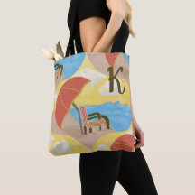 Bolsa de Verão Personalizada com Arte de Cadeira d