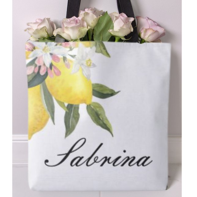 TOTE BOLSA DE VERÃO PERSONALIZADA COM LIMÕES ATRÁS (Criador carregado)