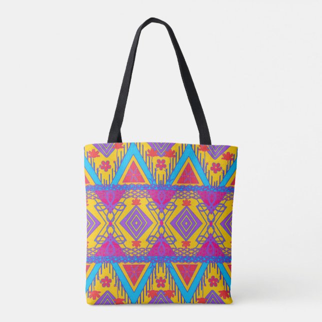Tote Bolsa de verão tribal da ilha Boho (Verso)