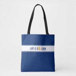 Tote Bolsa de Viagem Life is Golden Dog -Navy