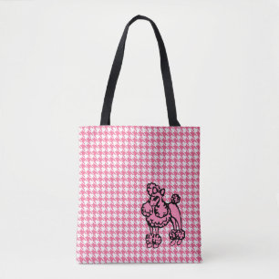 Tote Bolsa de viagem Retro French Pink Poodle