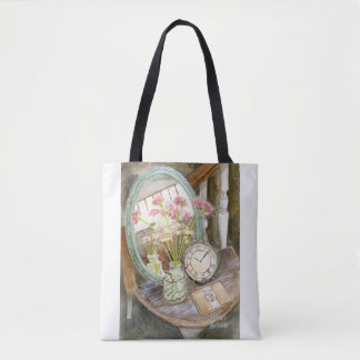 Tote bolsa de "Vintage Carnations"
