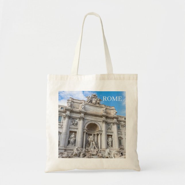 Tote Bolsa de visão da fonte Roma Trevi (Frente)
