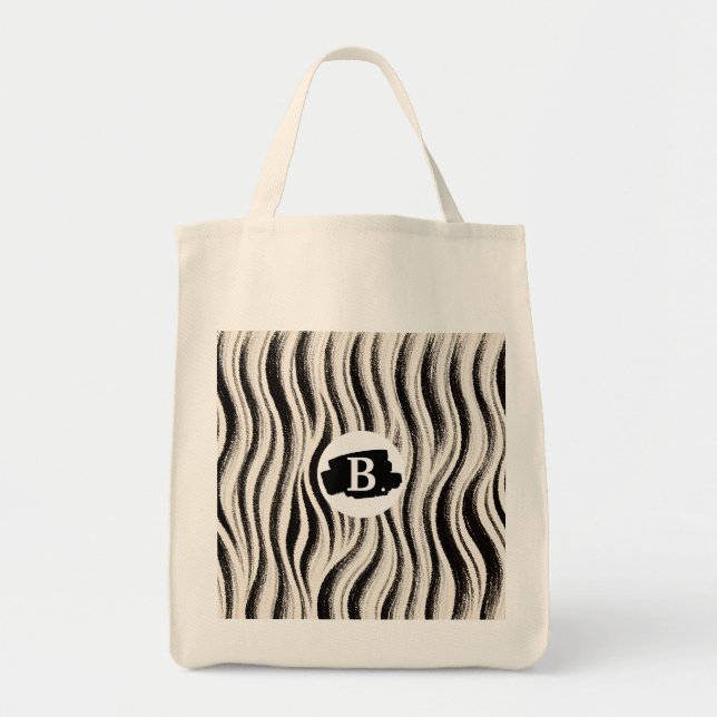 Tote Bolsa de Zebra Stripe Personalizada (Frente)