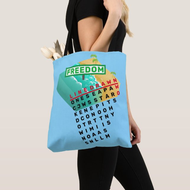 Tote Bolsa desenhado por linha (Close Up)