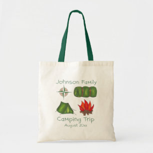 Tote Bolsa do acampamento de caminhada da família perso