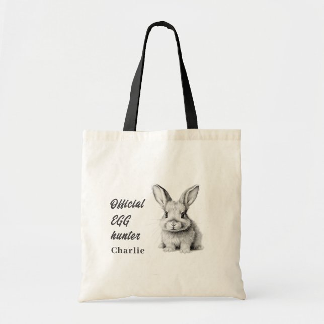 Tote Bolsa do Coelhinho de Ovo da Páscoa (Frente)