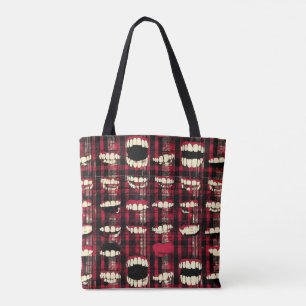 Tote bolsa do dente da xadrez