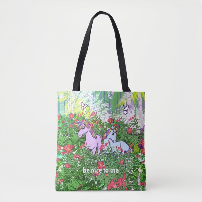 Tote Bolsa do Jardim Unicorn (Frente)