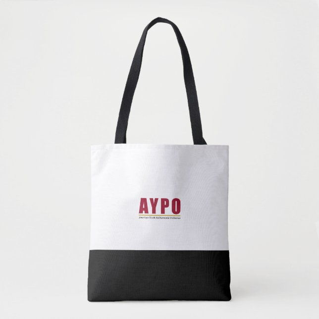 Tote Bolsa do logotipo vermelho AYPO (Frente)