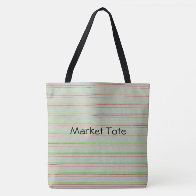 Tote Bolsa do mercado verde da oliveira (Frente)