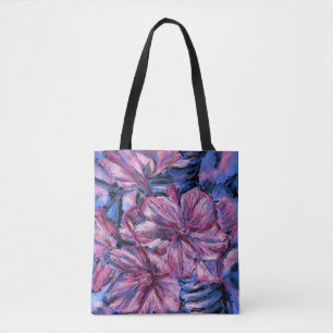 Tote Bolsa do Ombro, Azul de Cereja