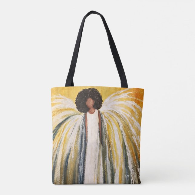 Tote Bolsa do Ombro de Impressões Anjos (Verso)