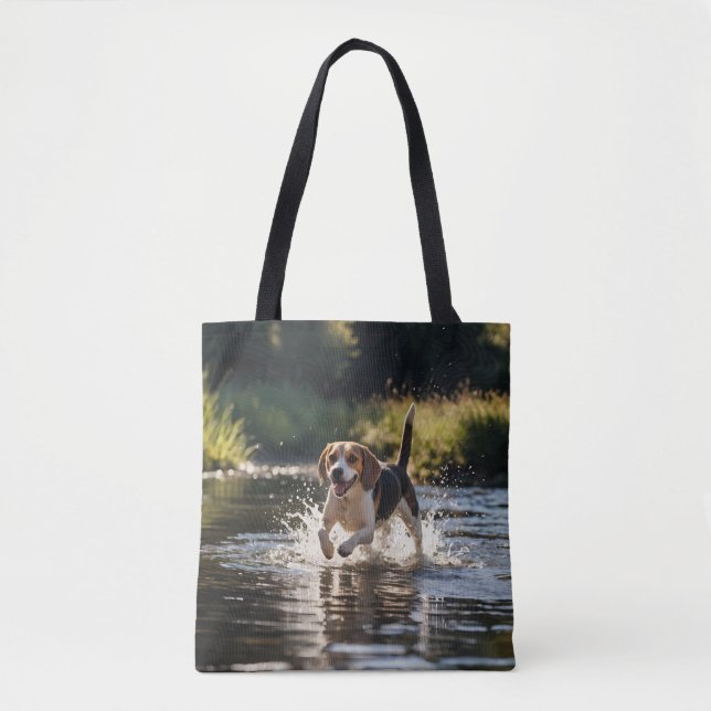 Tote Bolsa do Ombro do Beagle Elegante (Frente)