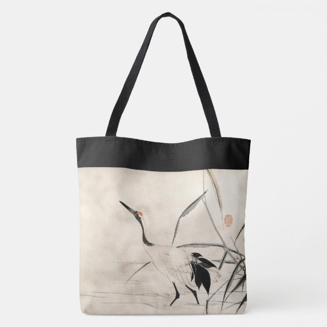 Tote Bolsa do Ombro do Crane Japonês (Verso)