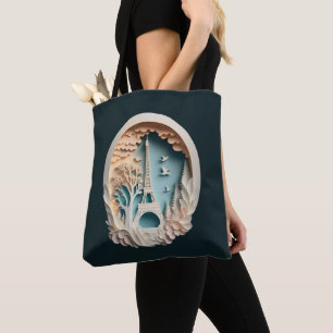 Tote Bolsa do Ombro do Estilo de Corte de Papercut Pari