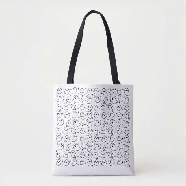 Tote Bolsa do ombro Ghost All-Over-Impressão (Frente)