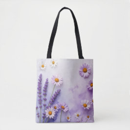 Tote Bolsa do Pastel Violet Flower