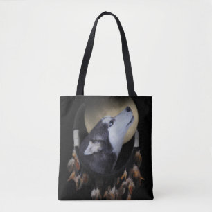 Tote Bolsa do Sonhador de Cachorro Nativo Americano