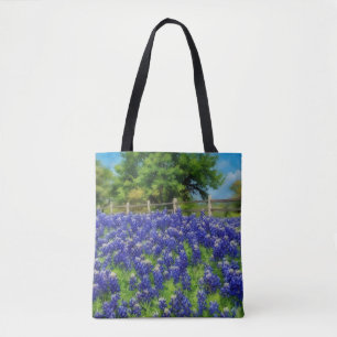 Tote Bolsa do Texas Bluebonnets Blue Flowers Hill Count