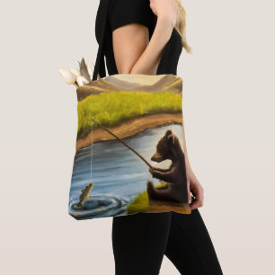 Tote Bolsa do Urso de Pesca