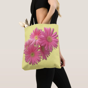 Tote Bolsa - Dúvidas de Gerbera Rosa Escuro