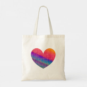 Tote Bolsa Econômica Quebra-Cabeça do Nosso Coração