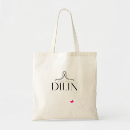 Tote Bolsa Elegante de Logo de Roupas Minimalista