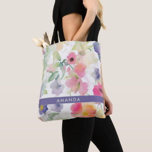 Tote Bolsa Elegante Floral Fofa Tendência Chic Estilosa
