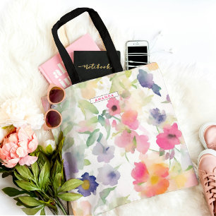 Tote Bolsa Elegante Floral Fofa Tendência Chic Estilosa