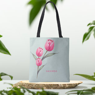 Tote Bolsa Elegante Floral Verde Chic Tendance Fashion