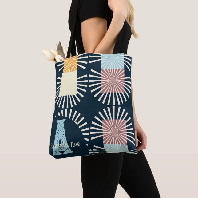 Tote Bolsa Elegante Moderna com Monograma (Close Up)