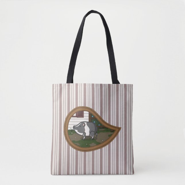 Tote Bolsa Estampada Basil o Porco (Frente)