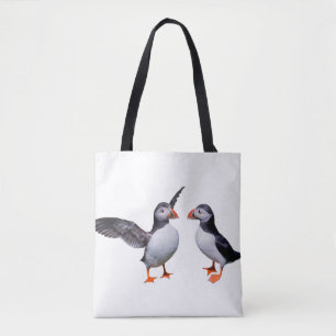 Tote Bolsa Estampada Puffin Pals (escolha a cor)