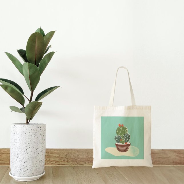 Tote Bolsa estética de planta fofa (Criador carregado)