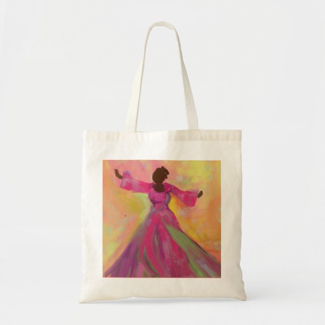 Tote Bolsa feminino dançante africana (Frente)