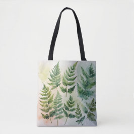 Tote Bolsa Fern de Aquarela Botânica