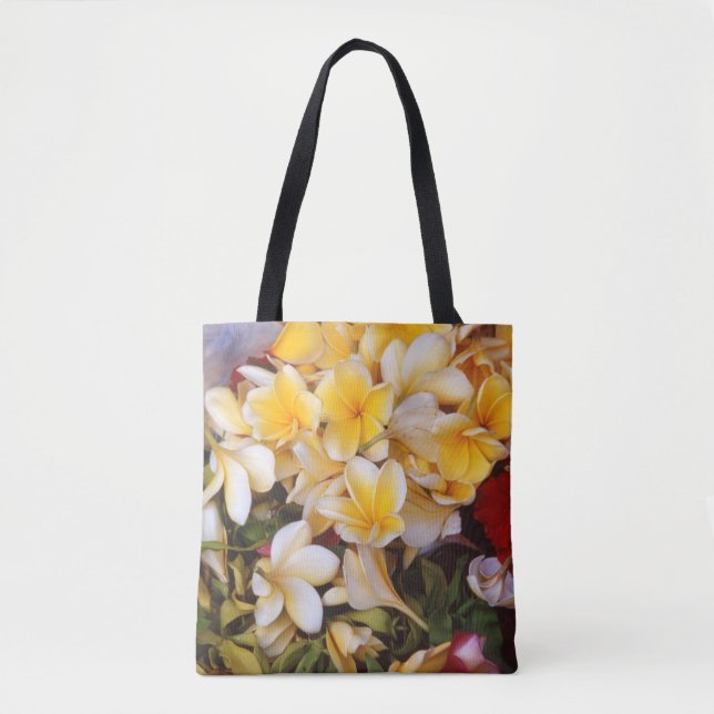 Tote Bolsa Floral Amarelo Branco (Frente)