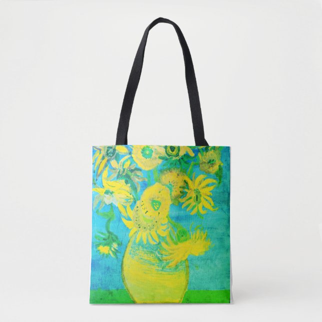 Tote Bolsa floral brilhante (Frente)